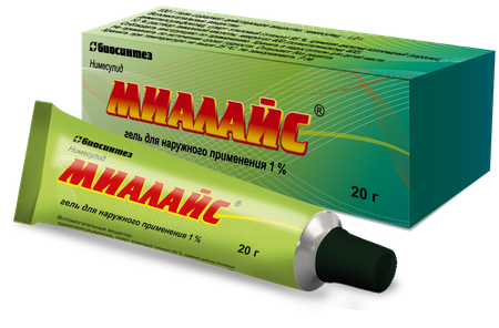 Фото Миалайс гель д/наруж прим 1 % туба 20 г х1