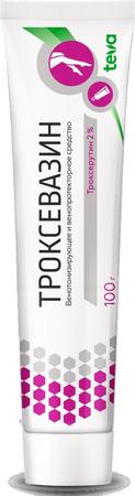 Фото Троксевазин, гель 2%, 100 г