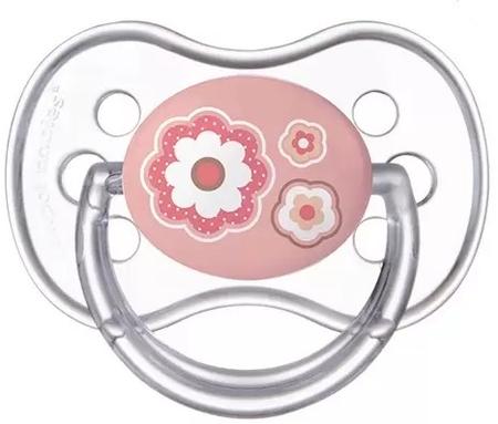 Фото Пустышка симметричная силиконовая, 0-6 Newborn baby (розовый)