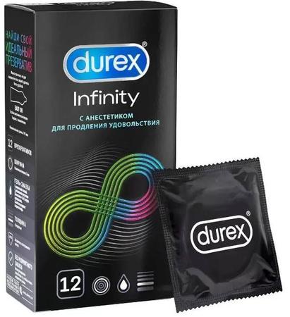 Фото Презервативы Дюрекс Infinity гладкие с анестетиком, 12 шт.