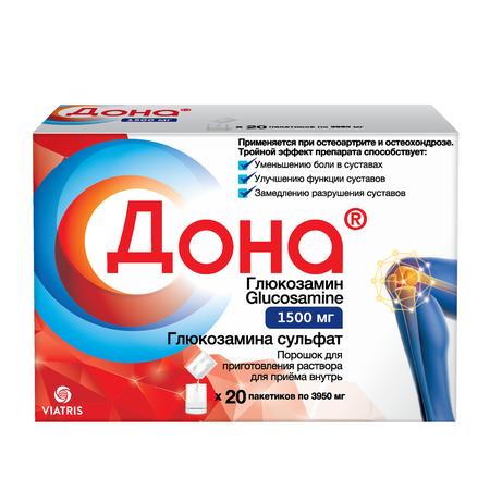 Фото Дона, порошок для приготовления раствора 1500 мг, пакетики, 20 шт.