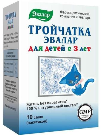 Фото Тройчатка Эвалар для детей, саше 3.6 г, 10 шт. Фото Тройчатка Эвалар для детей, саше 3.6 г, 10 шт.