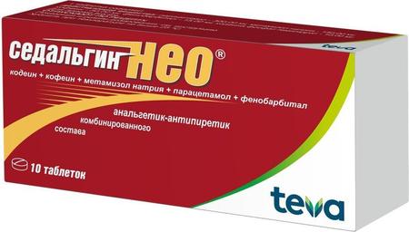 Фото Седальгин-НЕО, таблетки, 10 шт.