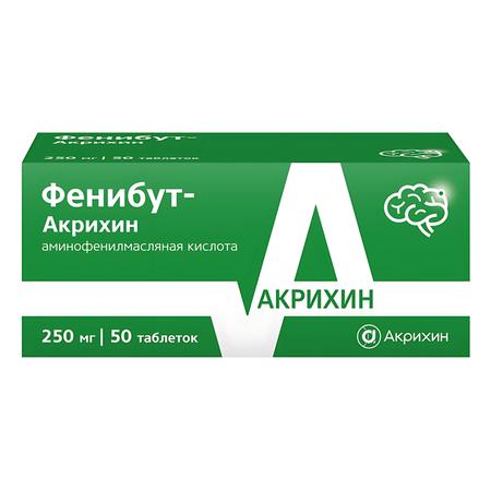 Фото Фенибут-Акрихин, таблетки 250 мг, 50 шт.