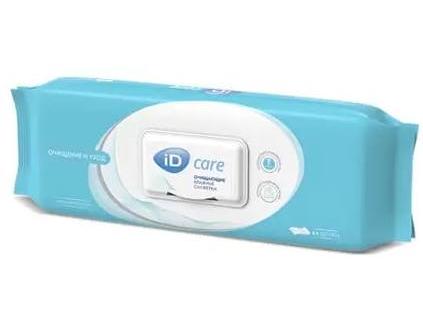 Фото Салфетки влажные очищающие iD CARE, 64 шт.