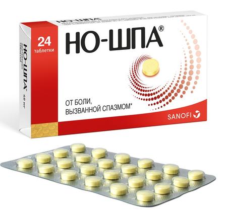 Фото Но-шпа, таблетки 40 мг, 24 шт.