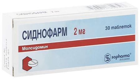 Фото Сиднофарм, таблетки 2 мг, 30 шт.