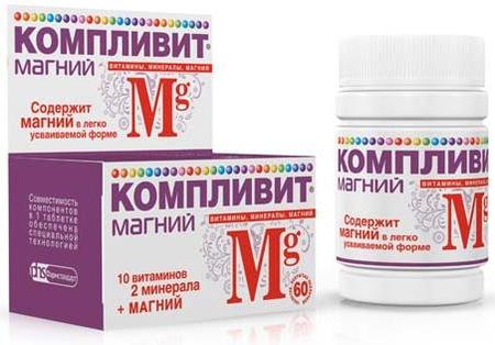 Фото Компливит Магний, таблетки 735 мг, 60 шт.