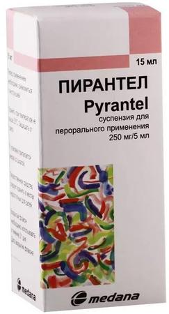 Фото Пирантел, суспензия 250 мг/5 мл (Медана Фарма), 15 мл