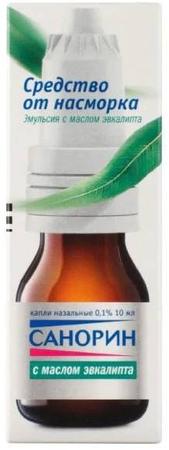 Фото Санорин с маслом эвкалипта капли назал 0,1 % фл 10 мл х1