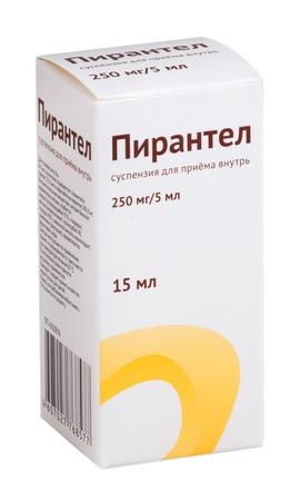 Фото Пирантел, суспензия 250 мг/5 мл (Оксфорд Лабораториз), 15 мл