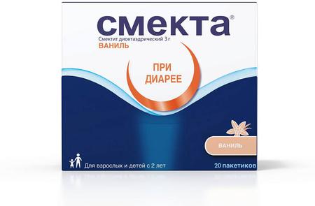 Фото Смекта, порошок (ваниль), пакетики 3 г, 20 шт.