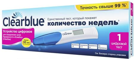 Фото Тест на беременность Clearblue Digital цифровой, с индикатором срока беременности Фото Тест на беременность Clearblue Digital цифровой, с индикатором срока беременности