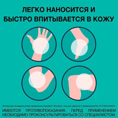 Фото Нурофен Экспресс, гель 5%, 100 г