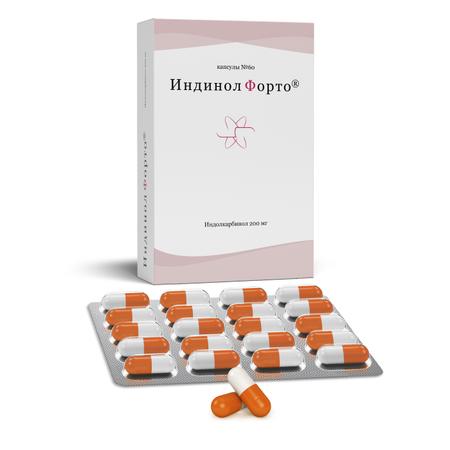Фото Индинол Форто, капсулы 200 мг, 60 шт.