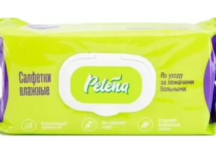 Фото Pelena, салфетки влажные для интимной гигиены лежачих больных (каланхоэ), 80 шт.