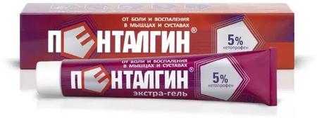 Фото Пенталгин экстра-гель, гель 5%, 50 г