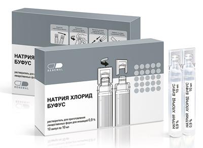 Фото Натрия хлорид буфус, раствор 0.9%, ампулы 10 мл, 10 шт.