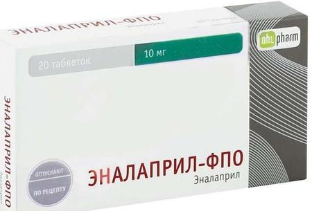 Фото Эналаприл-ФПО, таблетки 10 мг, 20 шт.