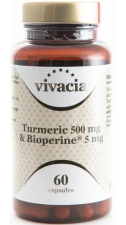 Фото VIVACIA Turmeric Bioperine (Куркума+Биоперин), капсулы 500 мг +5 мг, 60 шт.
