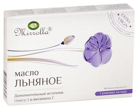 Фото Масло Льняное Мирролла, капсулы, 100 шт.