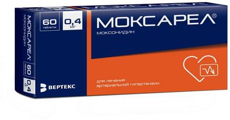 Фото Моксарел табл п/о плен 0,4 мг х60