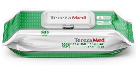 Фото TerezaMed, салфетки влажные очищающие (алоэ вера), 80 шт.