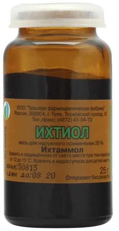 Фото Ихтиол, мазь 20% (Тульская фармацевтическая фабрика), 25 г