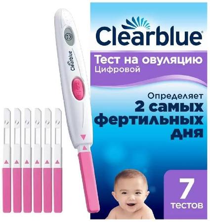 Фото Тест на овуляцию Клиаблю (ClearBlue), 7 шт.