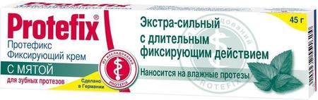 Фото Протефикс Экстра-сильный, крем для фиксации зубных протезов (мята), 40 г Фото Протефикс Экстра-сильный, крем для фиксации зубных протезов (мята), 40 г