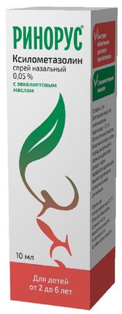 Фото Ринорус, спрей 0.05%, 10 мл