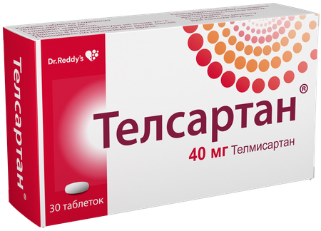 Фото Телсартан, таблетки 40 мг, 30 шт.