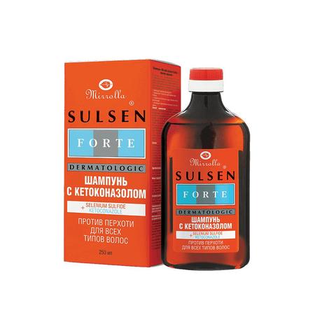 Фото Mirrolla Сульсен форте, шампунь против перхоти с кетоконазолом 250 мл, 1 шт.