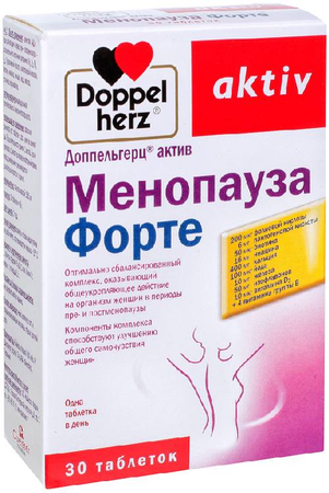 Фото Доппельгерц Актив Менопауза Форте, таблетки, 30 шт.