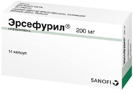 Фото Эрсефурил, капсулы 200 мг, 14 шт.