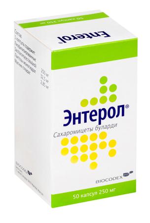 Фото Энтерол, капсулы 250 мг, 50 шт.