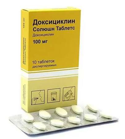 Фото Доксициклин Солюшн Таблетс, таблетки диспергируемые 100 мг, 10 шт.