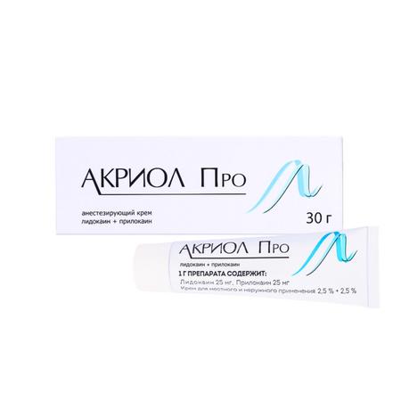 Фото Акриол Про, крем 2,5%+2,5% 30 г, 1 шт.
