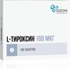 Фото L-тироксин, таблетки 100 мкг, 100 шт.
