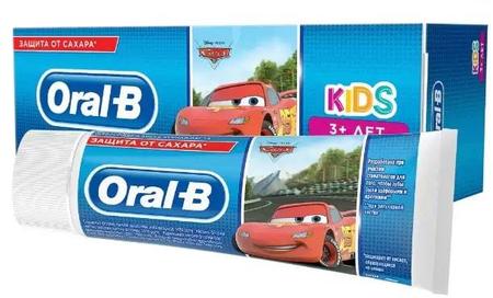 Фото ORAL-B Kids Холодное Сердце/Тачки, зубная паста для детей (легкий вкус), 75 мл