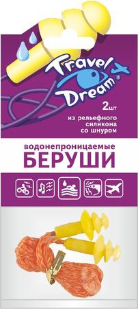 Фото Трэвел Дрим, беруши силиконовые Защита от воды с шнуром, 2 шт.
