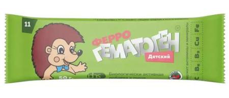 Фото Феррогематоген «С ежиком» Детский, пастилка жевательная, 50 г