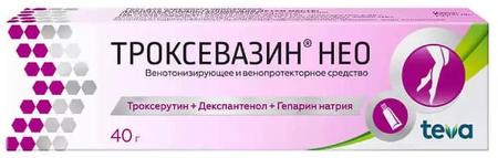Фото Троксевазин Нео, гель, 40 г Фото Троксевазин Нео, гель, 40 г
