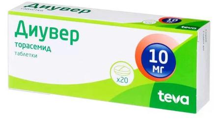 Фото Диувер, таблетки 10 мг, 20 шт.