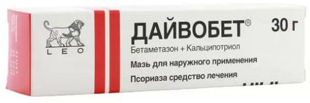 Фото Дайвобет, мазь, 30 г Фото Дайвобет, мазь, 30 г