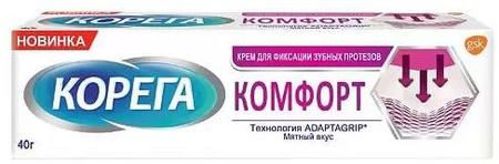 Фото Корега Комфорт, крем для фиксации зубных протезов, 40 г