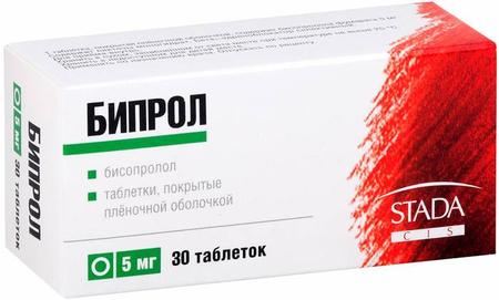 Фото Бипрол, таблетки покрыт. плен. об. 5 мг, 30 шт.
