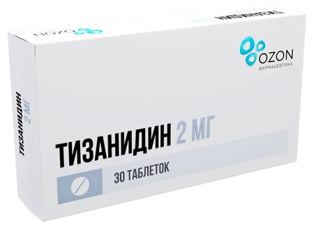 Фото Тизанидин, таблетки 2 мг, 30 шт. (Озон)