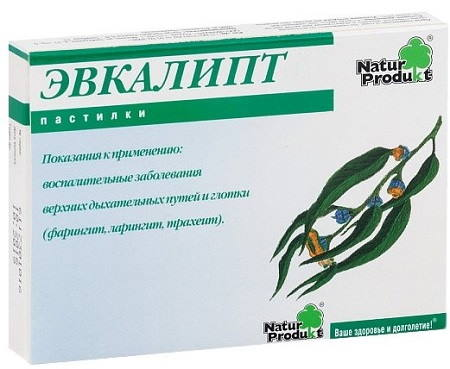 Фото Эвкалипт Натур Продукт, пастилки 2.5 г, 24 шт. Фото Эвкалипт Натур Продукт, пастилки 2.5 г, 24 шт.