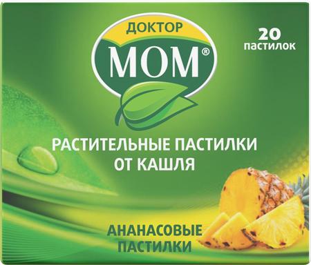 Фото Доктор МОМ, пастилки от кашля (ананас), 20 шт.